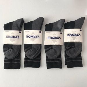 4 Pairs Men’s Bombas Crew Socks